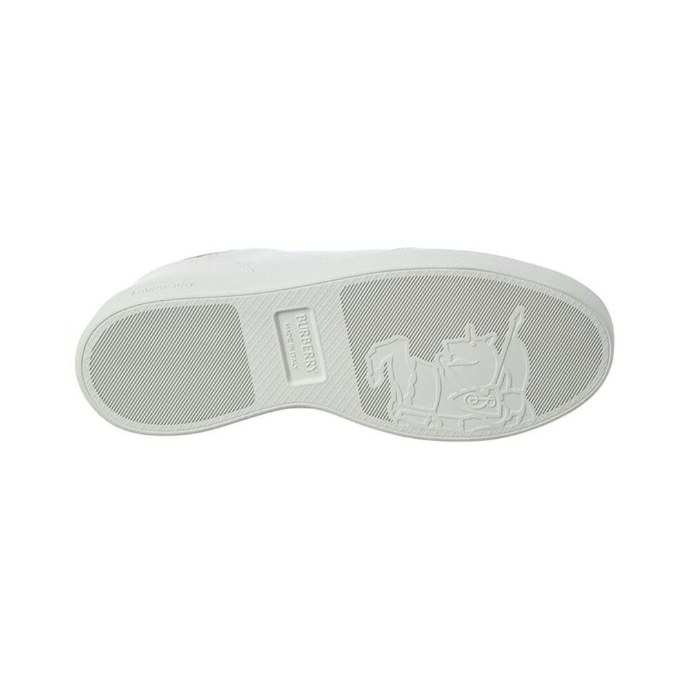 Burberry Check Leather Set Sneaker, White - Picture 4 of 5